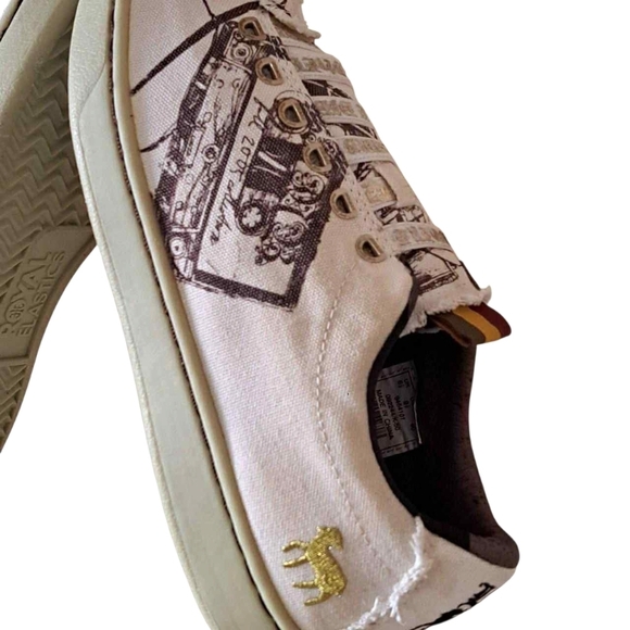 L.A.M.B Gwen Stefani Royal Elastic Distressed White Sneakers US Size 6 EUC - Picture 3 of 7